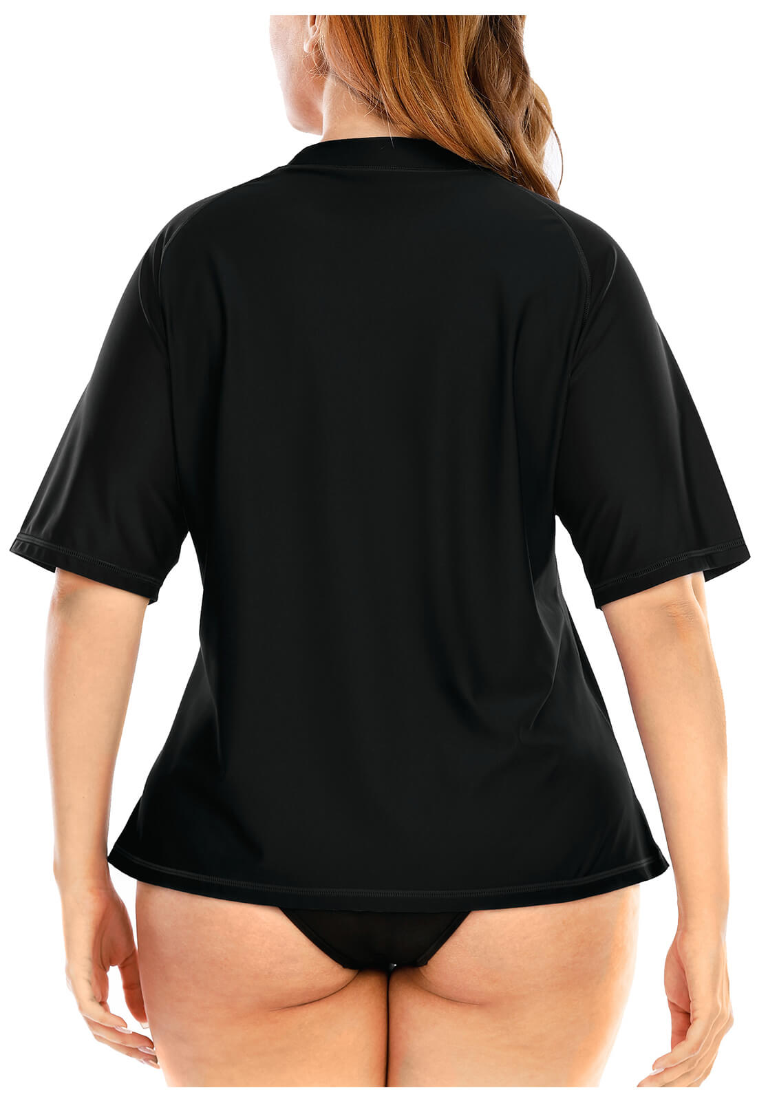 Halcurt Plus Size Short Sleeve Swim Shirt