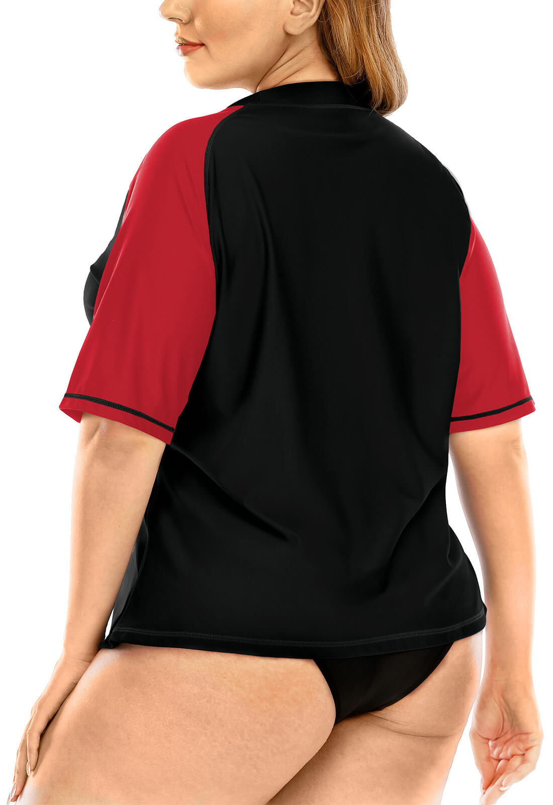 Halcurt Plus Size Short Sleeve Swim Shirt