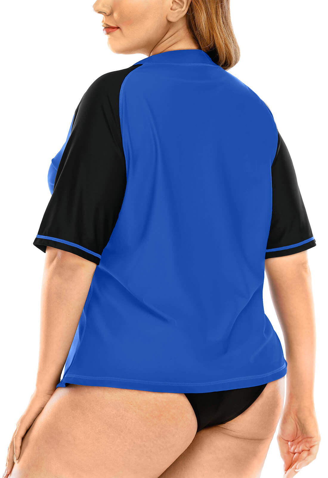 Halcurt Plus Size Short Sleeve Swim Shirt