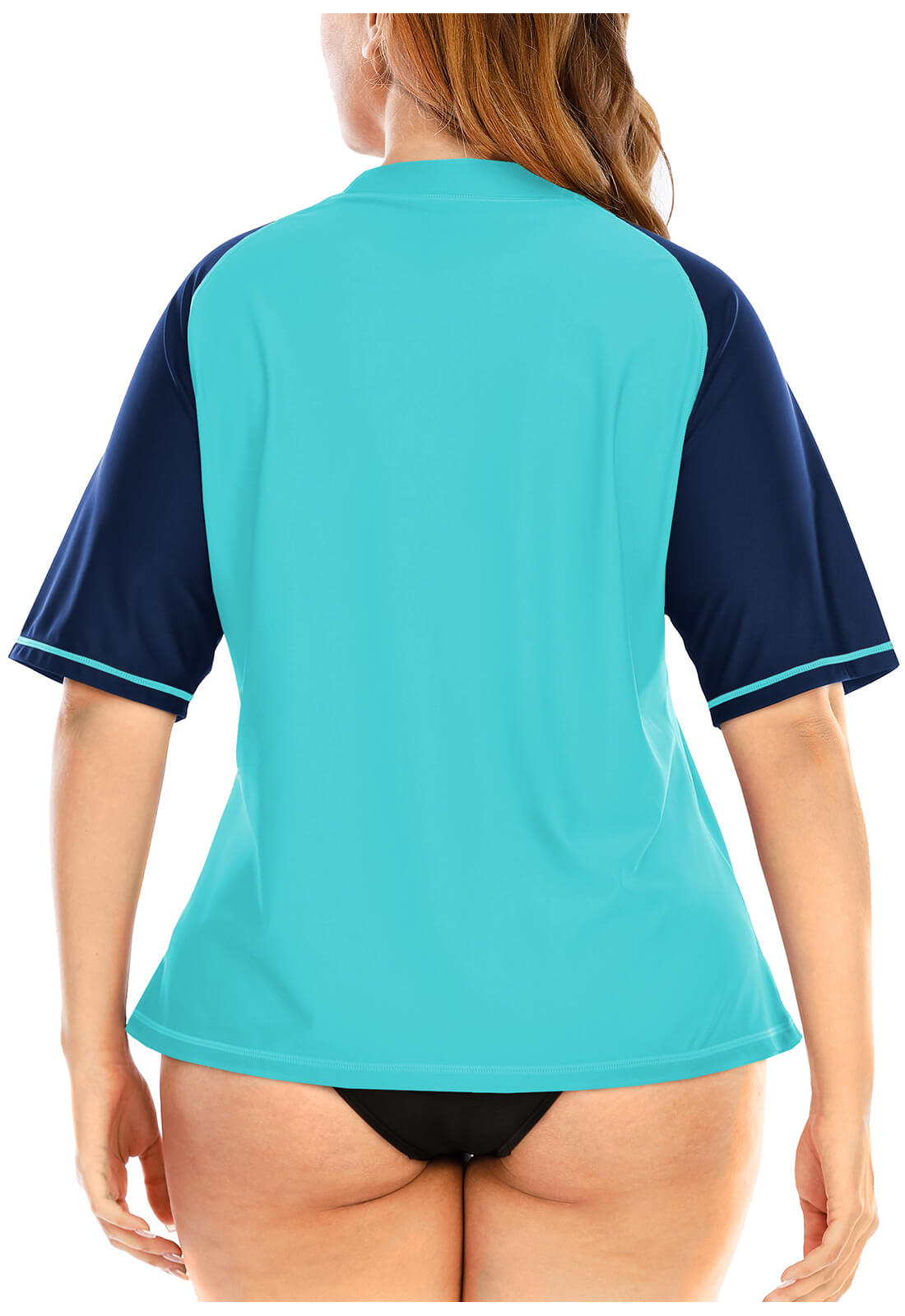 Halcurt Plus Size Short Sleeve Swim Shirt