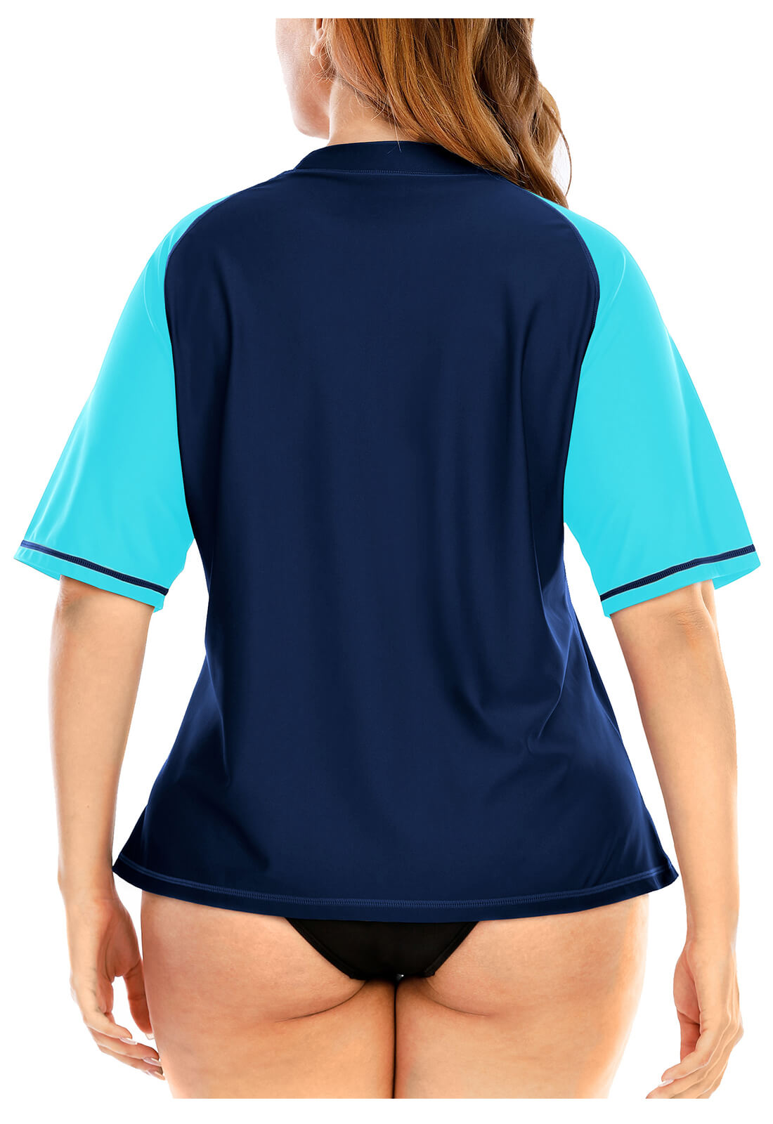 Halcurt Plus Size Short Sleeve Swim Shirt