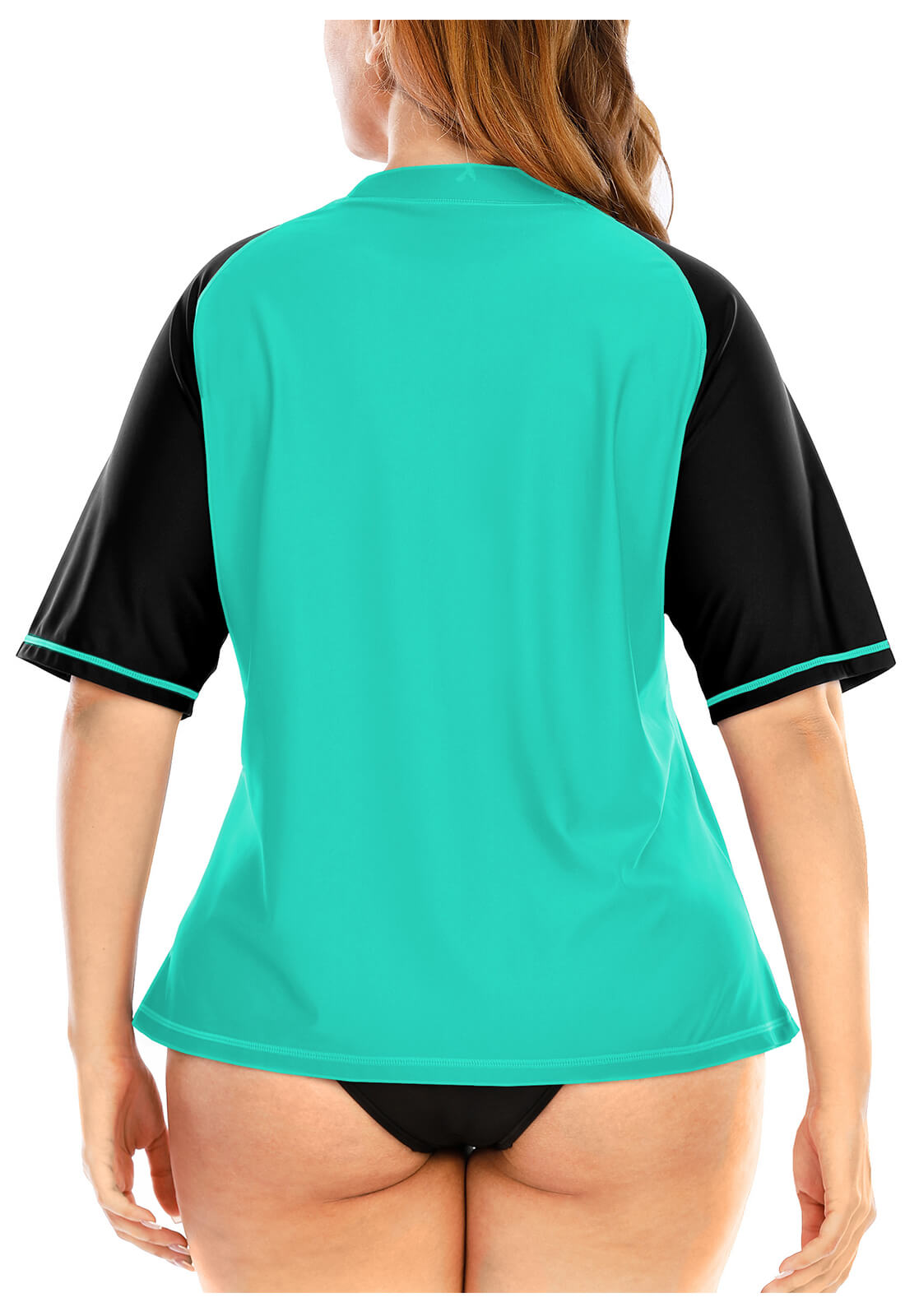 Halcurt Plus Size Short Sleeve Swim Shirt