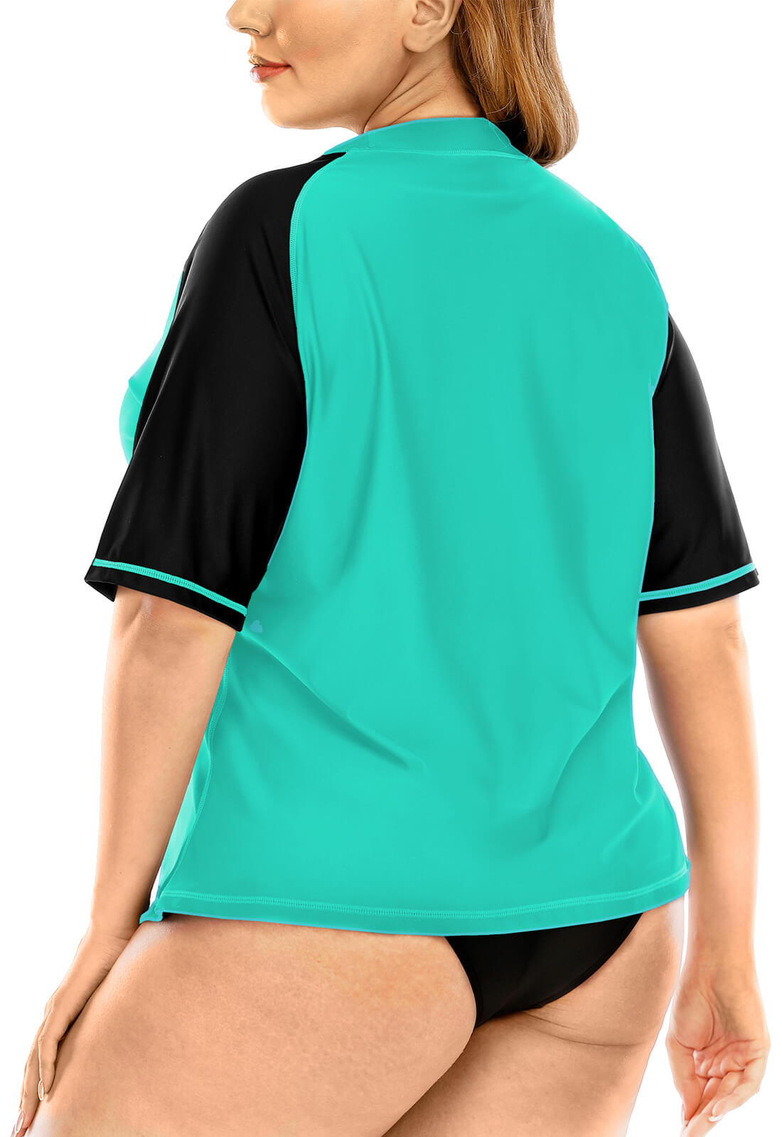 Halcurt Plus Size Short Sleeve Swim Shirt