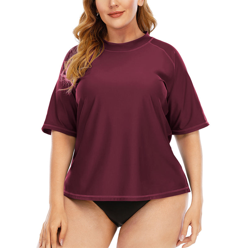 Halcurt Basic Plus Size Rash Guard Top