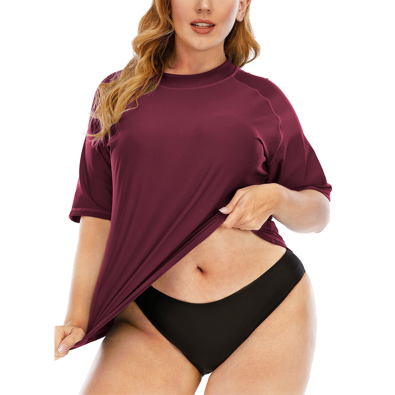 Halcurt Basic Plus Size Rash Guard Top