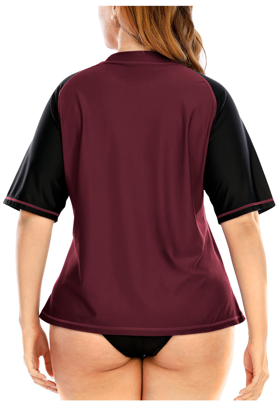 Halcurt Plus Size Short Sleeve Swim Shirt