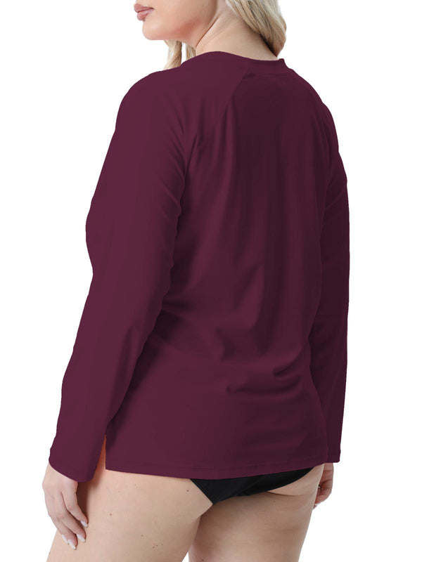 Halcurt Women's Plus Size Rash Guard