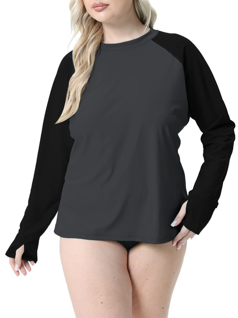 Halcurt Sun Protection Women's Plus Size Rash Guard