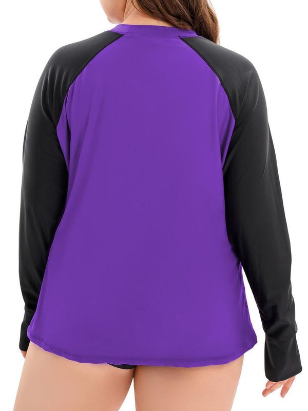 Halcurt UV Block Women's Plus Size Rash Guard