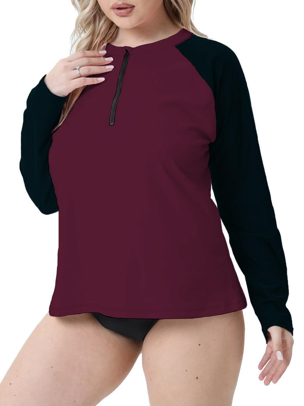 Halcurt Lightweight Women's Plus Size Rash Guard