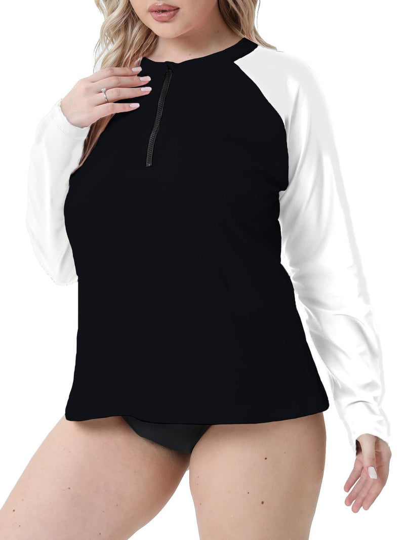 Halcurt High Quality Women's Plus Size Rash Guard