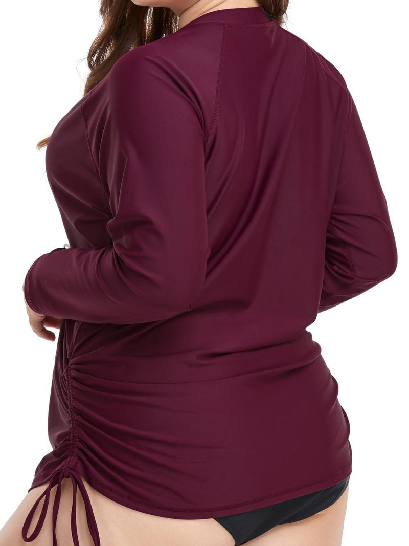 Halcurt Adjustable Women's Plus Size Rash Guard