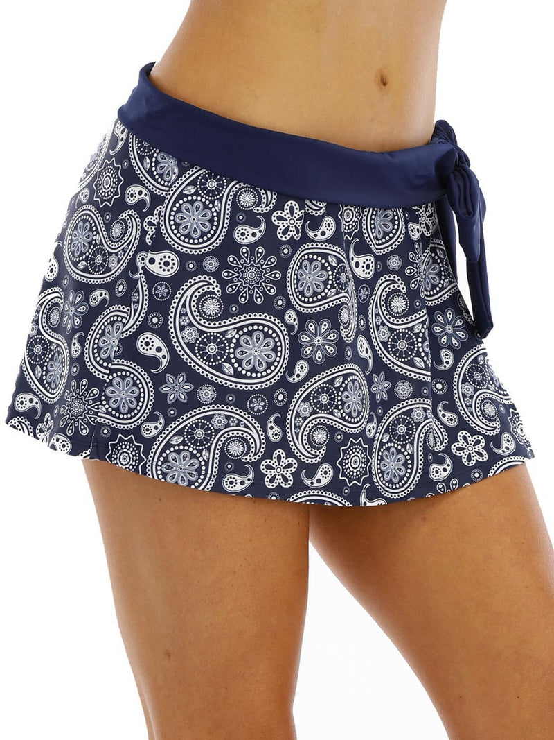 Halcurt Paisley Pattern Swim Skirts