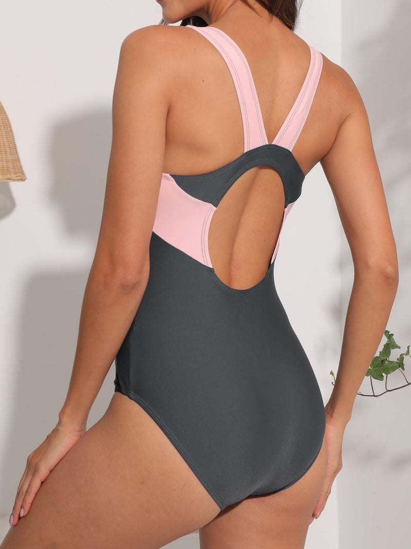 Halcurt Splice One Piece Swimsuit