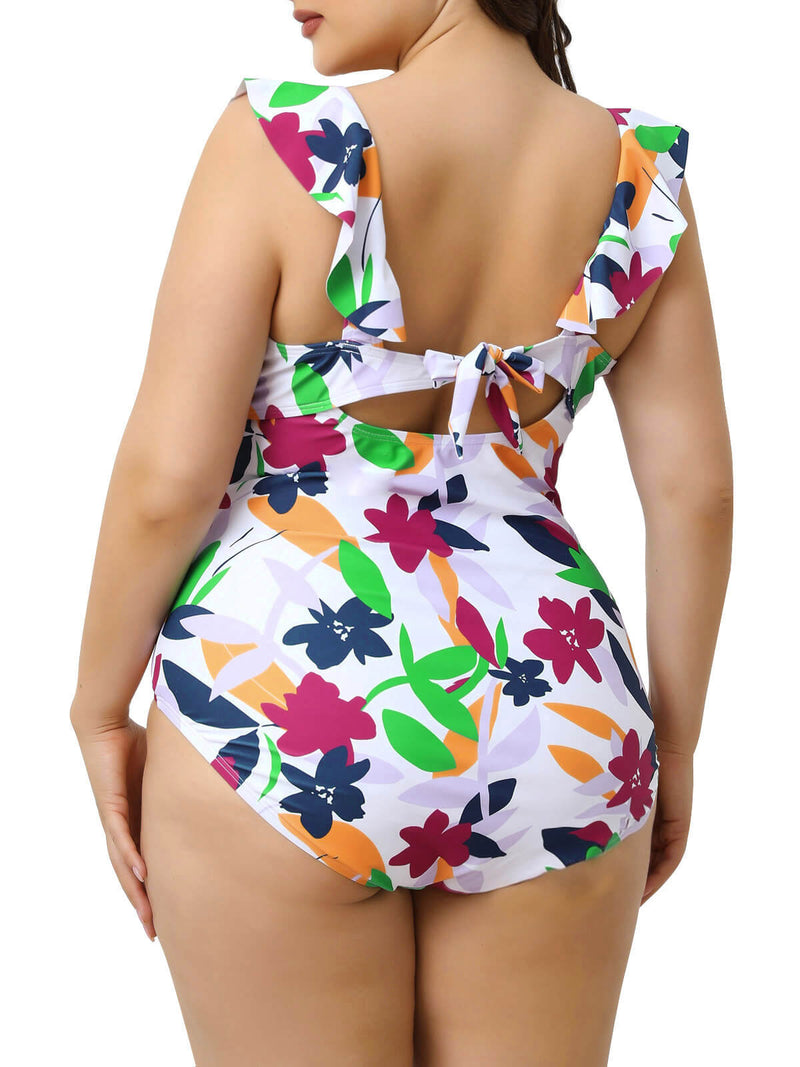 Halcurt Ruffled Plus Size One Piece Swimsuits